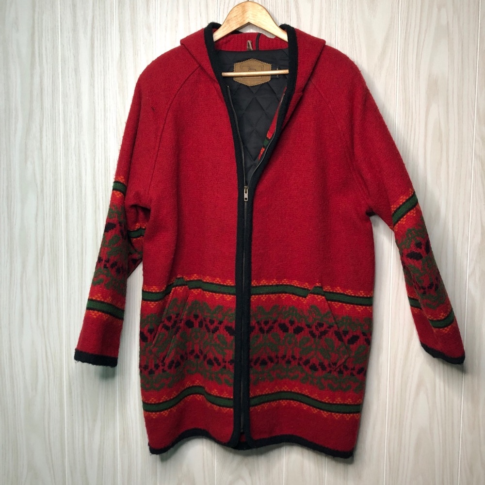 Vintage Woolrich Aztec Quilted Blanket Wool Coat